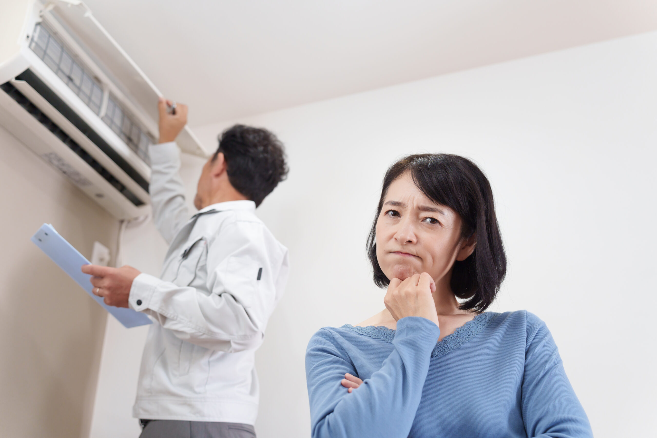 エアコン設置業者とお客様